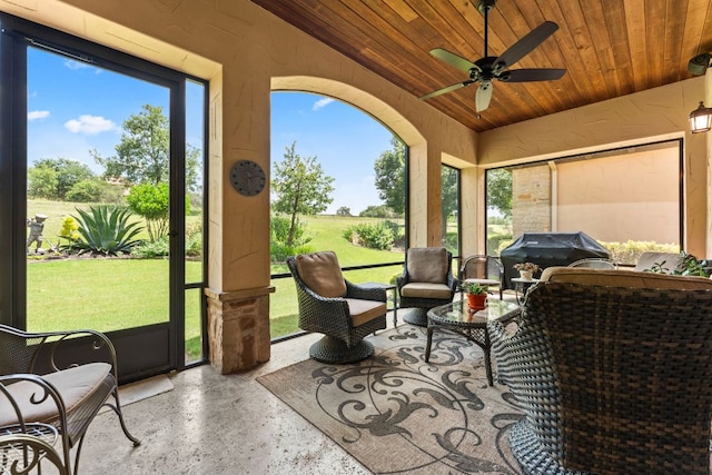 9 Borello Dr Unit 9, Austin, TX 78738 - sunroom with ceiling fan and outdoor lounge area