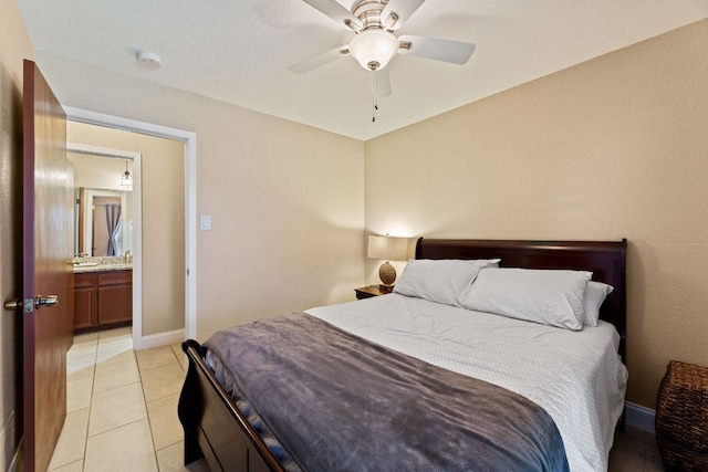 1602 Plateau Rdg, Cedar Park, TX 78613 - bedroom featuring light tile patterned floors and ceiling fan