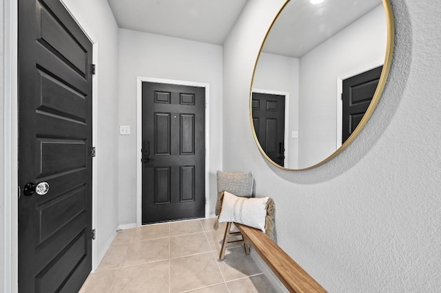 244 Fabion St, Kyle, TX 78640 - foyer entrance featuring tile patterned floors and baseboards