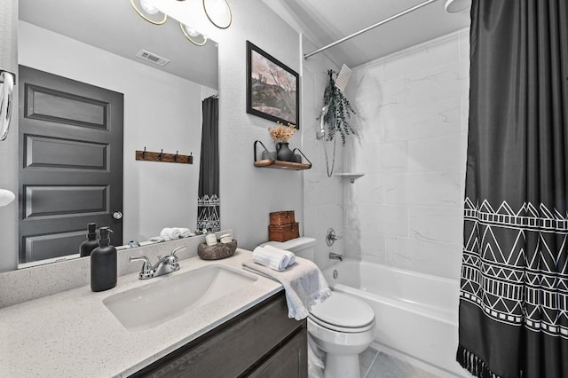 244 Fabion St, Kyle, TX 78640 - bathroom featuring vanity, shower / bath combination with curtain, and tile patterned floors