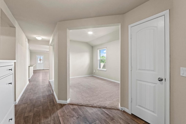 10700 Losoya Cv, Austin, TX 78754 - corridor featuring dark wood-style flooring