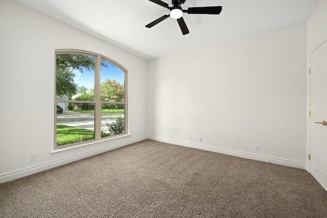 8902 Rustic Cv, Austin, TX 78717 - carpeted spare room featuring a ceiling fan and baseboards