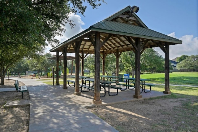 8902 Rustic Cv, Austin, TX 78717 - view of property's community featuring a gazebo and a lawn
