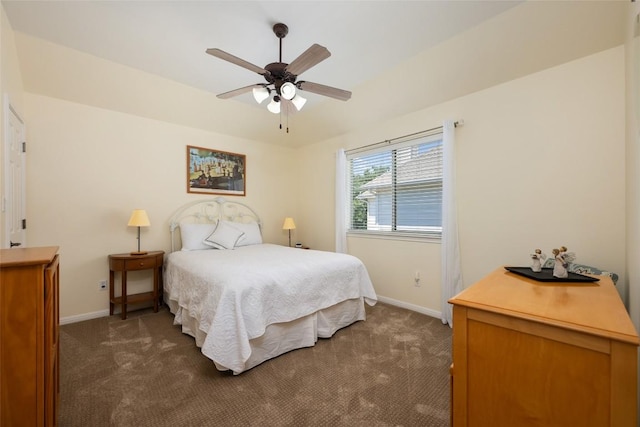 2500 Melekhin Bnd, Cedar Park, TX 78613 - bedroom featuring dark colored carpet and ceiling fan