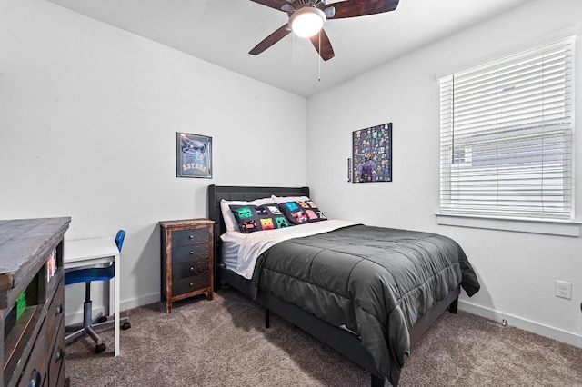 170 Banff Dr, Kyle, TX 78640 - carpeted bedroom with baseboards and a ceiling fan