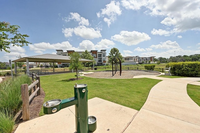 170 Banff Dr, Kyle, TX 78640 - view of community featuring a gazebo and a lawn