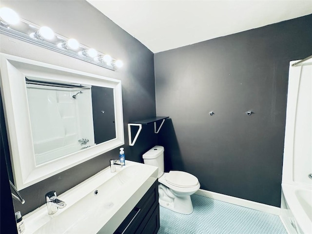 4202 Kilgore Ln, Austin, TX 78727 - full bathroom with vanity, washtub / shower combination, and tile patterned floors