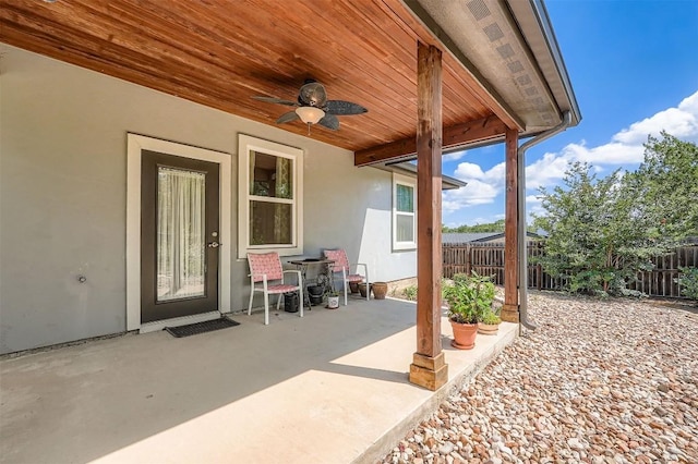 5501 Hitching Post, Lago Vista, TX 78645 - view of patio with ceiling fan