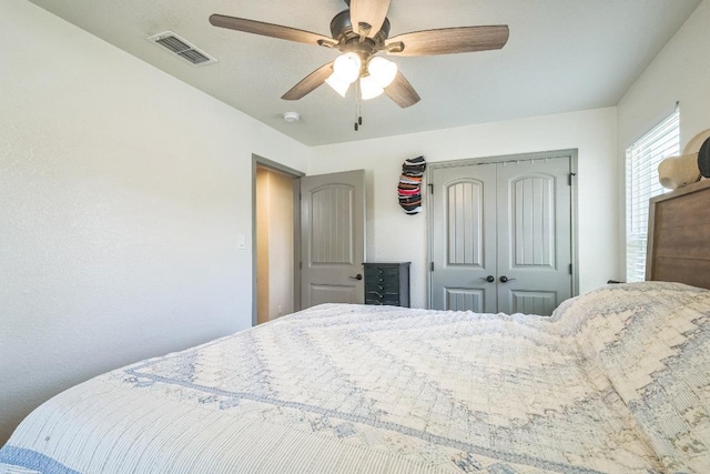 2008 Paige St, Georgetown, TX 78626 - bedroom with a closet and ceiling fan