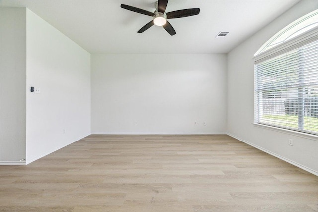 3659 Nolan Ryan Blvd, Round Rock, TX 78665 - spare room with ceiling fan and light wood-type flooring