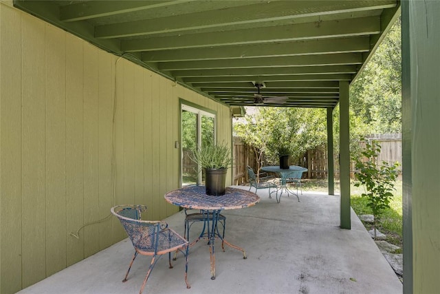 1406 Byers Ln, Austin, TX 78753 - view of patio with ceiling fan