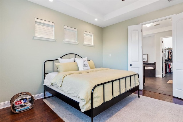201 Glenfiddich Ln, Austin, TX 78738 - bedroom featuring hardwood / wood-style flooring and recessed lighting
