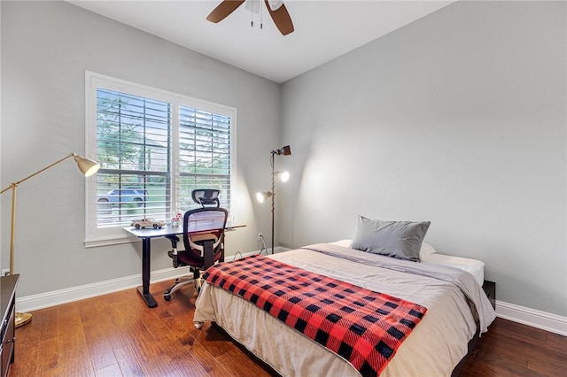 201 Glenfiddich Ln, Austin, TX 78738 - bedroom with wood finished floors and ceiling fan