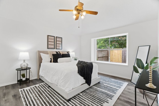 800 Saunders Dr, Round Rock, TX 78664 - bedroom featuring wood finished floors and a ceiling fan