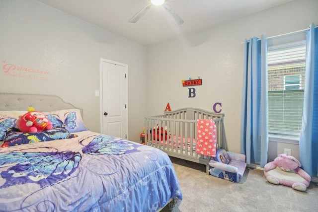 5106 La Piedra Ln, Killeen, TX 76549 - carpeted bedroom featuring a ceiling fan