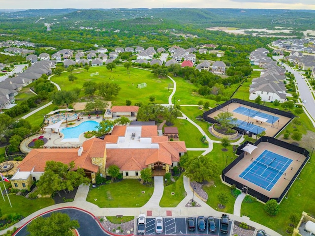 5316 Bellano Bnd, Leander, TX 78641 - aerial view of residential area with a pool