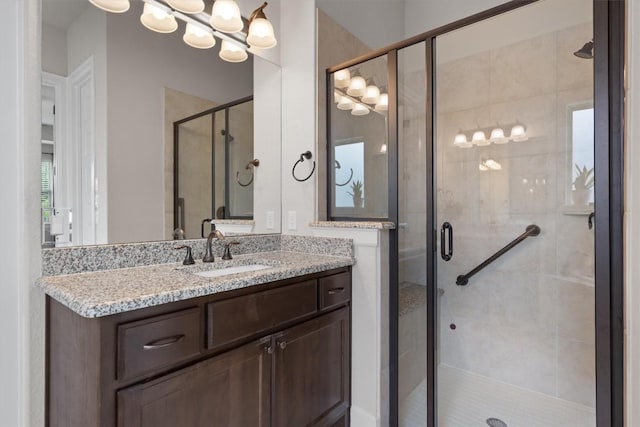416 Hereford Loop, Hutto, TX 78634 - bathroom featuring vanity and a shower stall