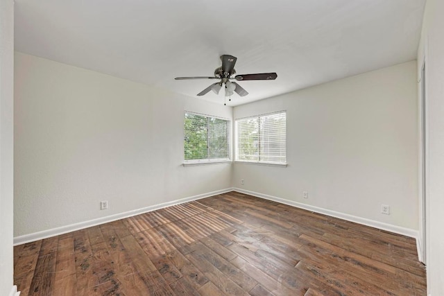 1010 W 23rd St Unit 2, Austin, TX 78705 - unfurnished room featuring hardwood / wood-style floors and ceiling fan