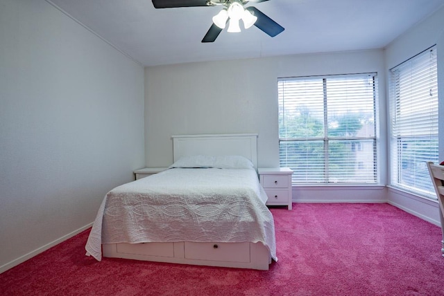 6903 Deatonhill Dr Unit 19, Austin, TX 78745 - bedroom featuring carpet and a ceiling fan