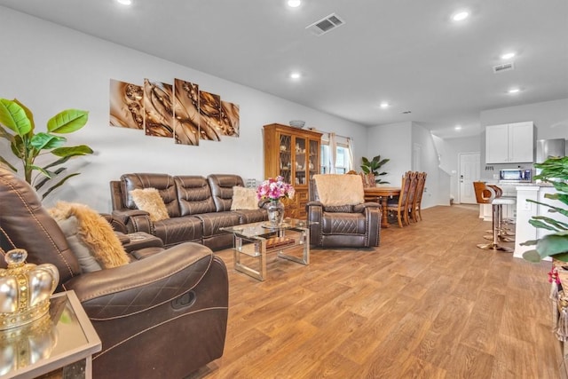 2961 Brogan Crk, New Braunfels, TX 78130 - living area with recessed lighting and light wood finished floors