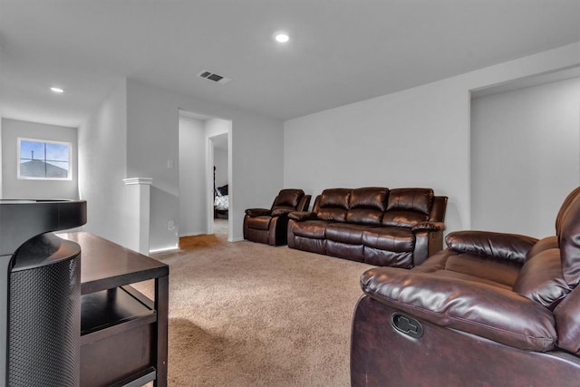 2961 Brogan Crk, New Braunfels, TX 78130 - carpeted living room featuring recessed lighting and baseboards