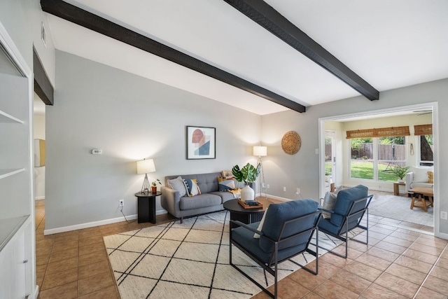 1406 Radam Cir, Austin, TX 78745 - living area with light tile patterned floors and baseboards
