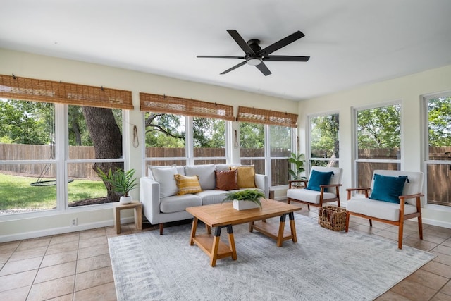 1406 Radam Cir, Austin, TX 78745 - sunroom with tile patterned flooring and baseboards