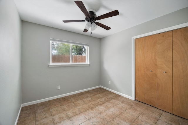 1406 Radam Cir, Austin, TX 78745 - unfurnished bedroom with a closet and ceiling fan