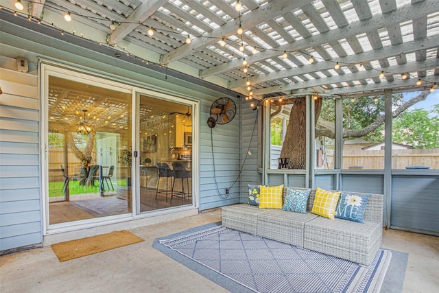 4504 Bilboa Dr, Austin, TX 78759 - unfurnished sunroom featuring an outdoor living space