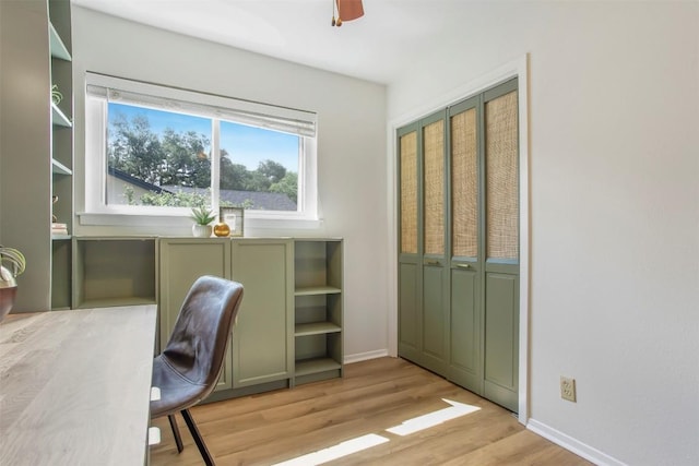 4504 Bilboa Dr, Austin, TX 78759 - office space featuring light wood-type flooring and ceiling fan