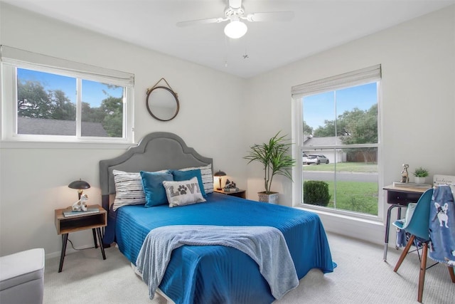 4504 Bilboa Dr, Austin, TX 78759 - bedroom with carpet flooring and ceiling fan