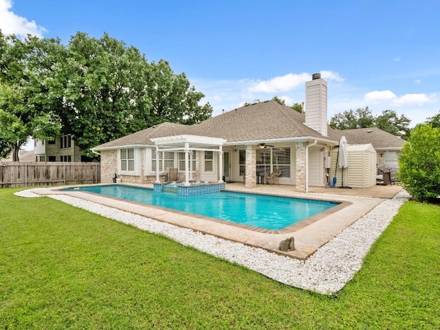 2520 Butler National Dr, Pflugerville, TX 78660 - view of pool with a patio and an outbuilding