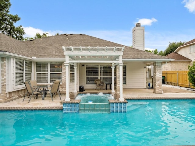 2520 Butler National Dr, Pflugerville, TX 78660 - view of swimming pool featuring a pergola, an in-ground hot tub, and a patio