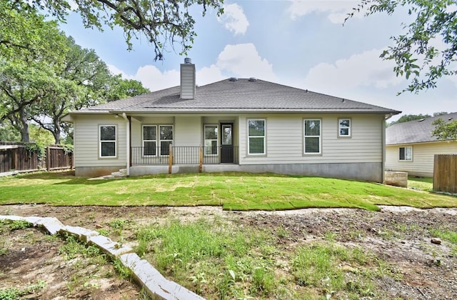 2109 Meadow View Dr, San Marcos, TX 78666 - back of house with a chimney