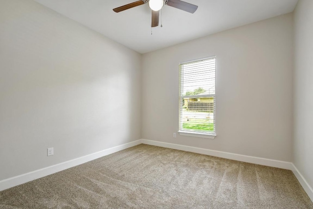 2109 Meadow View Dr, San Marcos, TX 78666 - carpeted empty room featuring baseboards and a ceiling fan