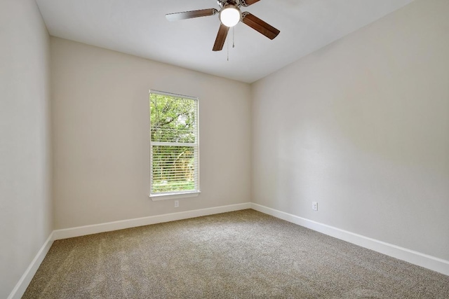 2109 Meadow View Dr, San Marcos, TX 78666 - empty room with plenty of natural light, carpet, and ceiling fan
