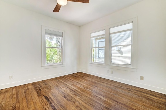 4412 Red River St, Austin, TX 78751 - empty room featuring ceiling fan and dark wood-style floors