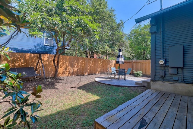 4412 Red River St, Austin, TX 78751 - fenced backyard featuring a deck and a patio area