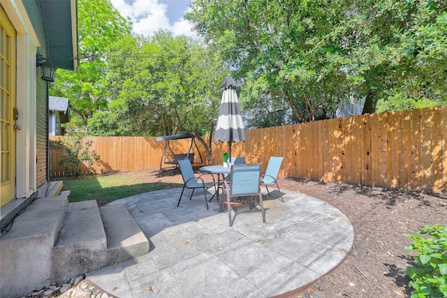 4412 Red River St, Austin, TX 78751 - fenced backyard with a patio and outdoor dining space