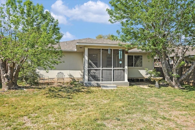 1141 Stone Forest Trl, Round Rock, TX 78681 - back of property with a sunroom