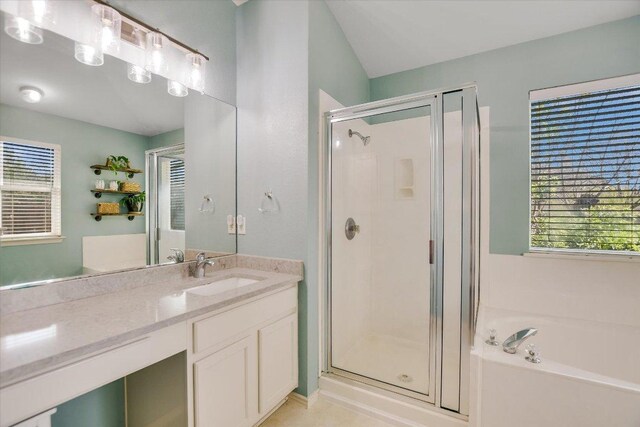 1141 Stone Forest Trl, Round Rock, TX 78681 - full bath featuring a shower stall, a bath, and vanity