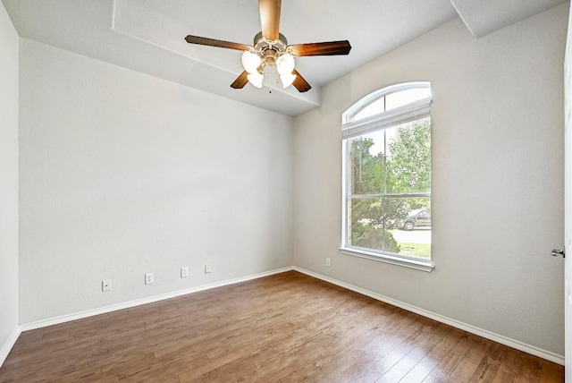 1921 Sand Creek Rd, Cedar Park, TX 78613 - spare room featuring wood-type flooring and ceiling fan
