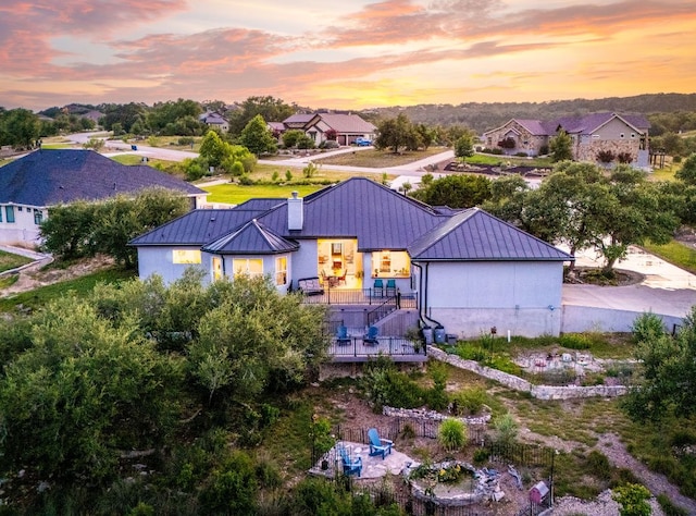 2250 Meritage, New Braunfels, TX 78132 - view of front of property featuring a standing seam roof, a metal roof, and a residential view