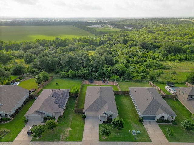 605 Liard River Rd, Hutto, TX 78634 - aerial view of residential area featuring a heavily wooded area