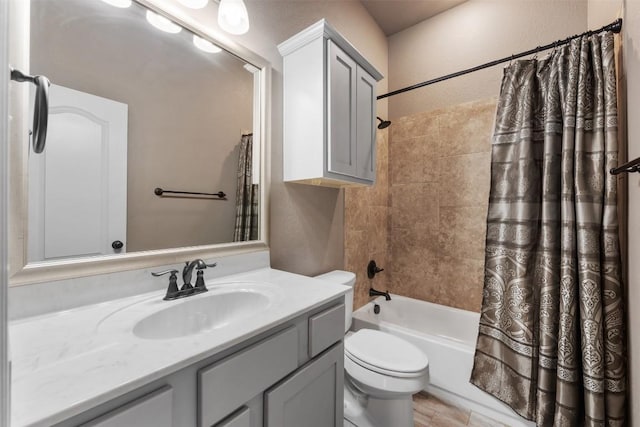 8305 Split Trail Cv, Temple, TX 76502 - bathroom featuring vanity, shower / bath combo with shower curtain, and a textured wall