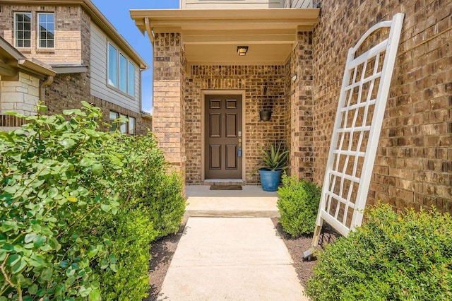 16912 Alturas Ave, Pflugerville, TX 78660 - doorway to property featuring brick siding