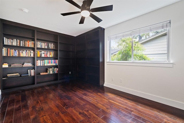 4104 Honeycomb Rock Cir, Austin, TX 78731 - empty room with hardwood / wood-style floors, ceiling fan, and a smoke detector