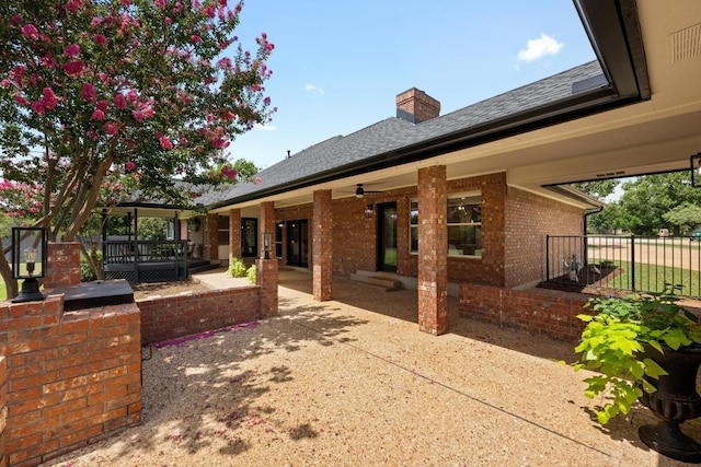 3501 Lost Pine Cv, Austin, TX 78739 - view of patio featuring a ceiling fan