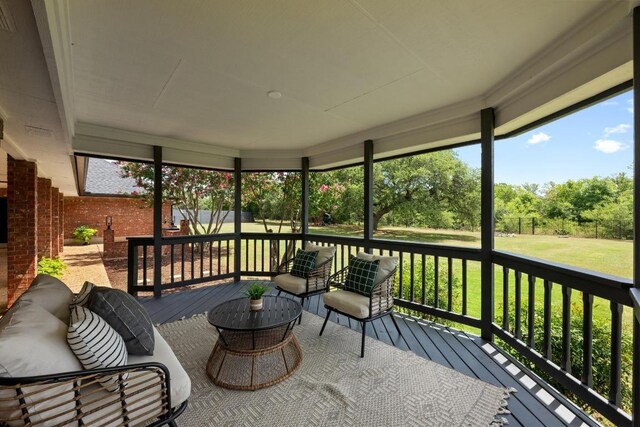 3501 Lost Pine Cv, Austin, TX 78739 - wooden deck featuring a yard and an outdoor living space
