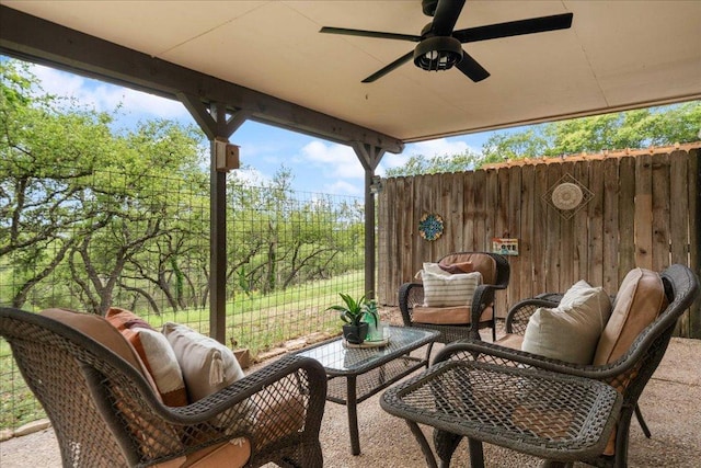 8432 Antero Dr, Austin, TX 78759 - view of patio / terrace with a ceiling fan
